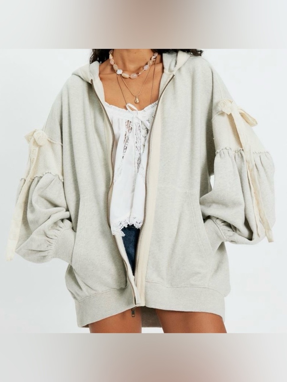 Free People Bow Girl Sweatshirt